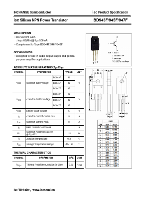 BD947F Datasheet PDF Inchange Semiconductor