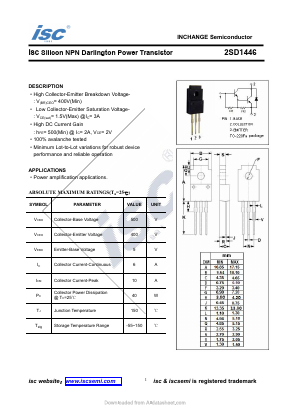 2SD1446 Datasheet PDF Inchange Semiconductor