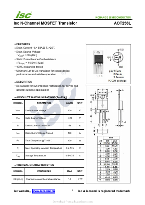 AOT298L Datasheet PDF Inchange Semiconductor