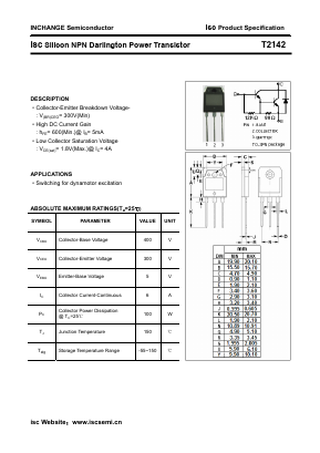 T2142 Datasheet PDF Inchange Semiconductor