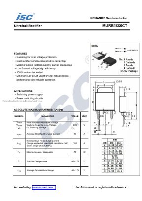 MURB1660CT Datasheet PDF Inchange Semiconductor