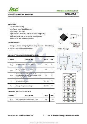 SK1040D2 Datasheet PDF Inchange Semiconductor