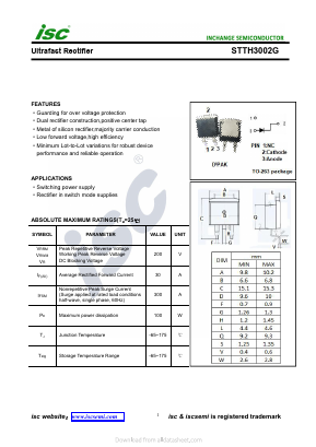 STTH3002G Datasheet PDF Inchange Semiconductor