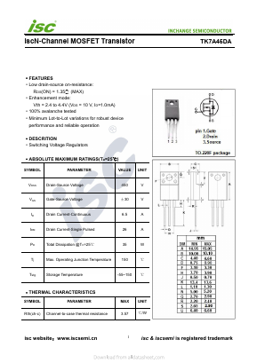 TK7A45DA Datasheet PDF Inchange Semiconductor
