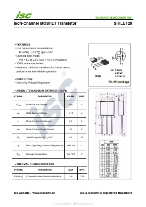 SIHLU120 Datasheet PDF Inchange Semiconductor