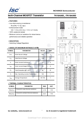 ITK18A30D Datasheet PDF Inchange Semiconductor