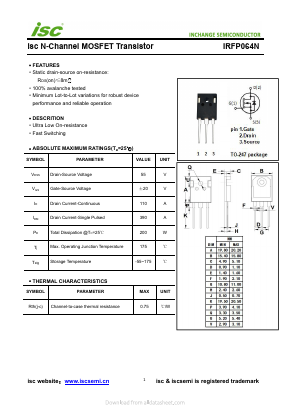 IRFP064N Datasheet PDF Inchange Semiconductor
