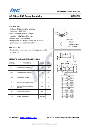 B519 Datasheet PDF Inchange Semiconductor