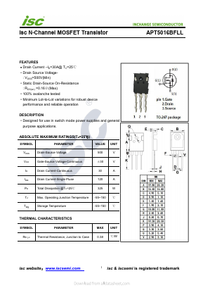 APT5016BFLL Datasheet PDF Inchange Semiconductor