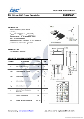 2SAR586D Datasheet PDF Inchange Semiconductor