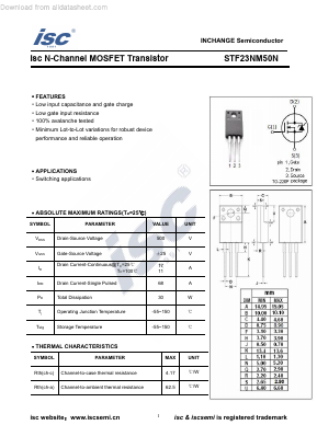 STF23NM50N Datasheet PDF Inchange Semiconductor