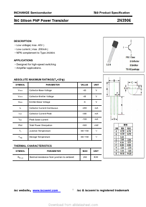 2N3906 Datasheet PDF Inchange Semiconductor