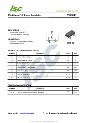 2N3906S Datasheet PDF Inchange Semiconductor