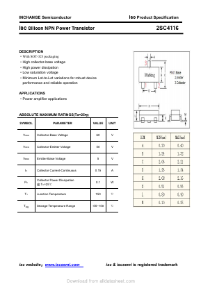 C4116 Datasheet PDF Inchange Semiconductor