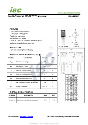 ISCNH26F Datasheet PDF Inchange Semiconductor