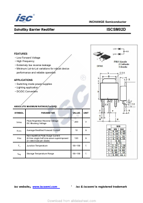 ISCSM02D Datasheet PDF Inchange Semiconductor