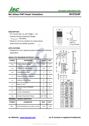 ISCP234P Datasheet PDF Inchange Semiconductor