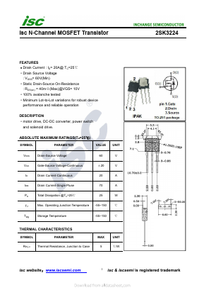 2SK3224 Datasheet PDF Inchange Semiconductor