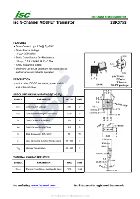 2SK375S Datasheet PDF Inchange Semiconductor