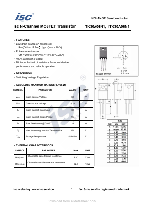 ITK30A06N1 Datasheet PDF Inchange Semiconductor