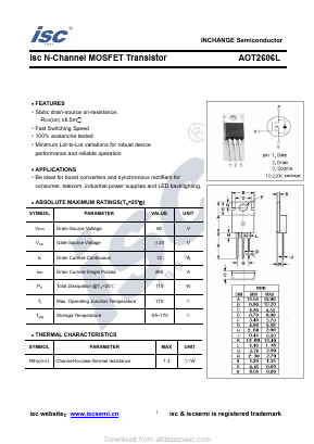 AOT2606L Datasheet PDF Inchange Semiconductor