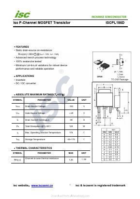 ISCPL185D Datasheet PDF Inchange Semiconductor