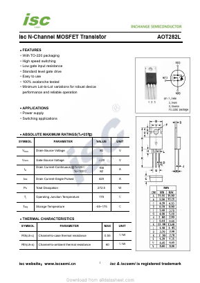 AOT282L Datasheet PDF Inchange Semiconductor