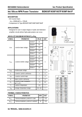 BD939F Datasheet PDF Inchange Semiconductor