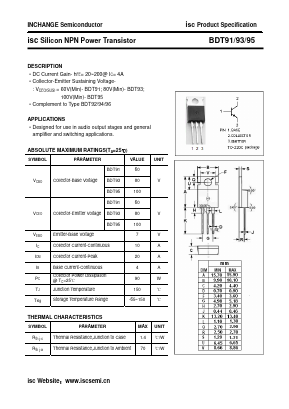 BDT95 Datasheet PDF Inchange Semiconductor