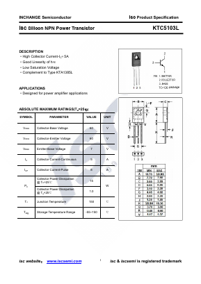 KTC5103L-126 Datasheet PDF Inchange Semiconductor
