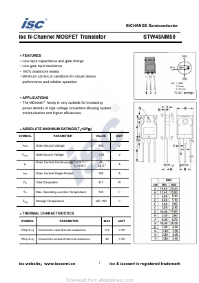 STW45NM50 Datasheet PDF Inchange Semiconductor