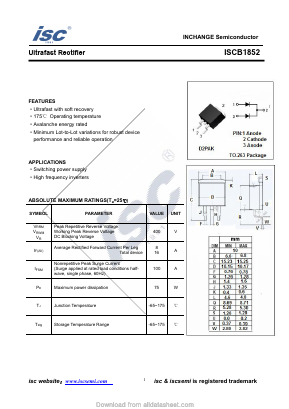 ISCB1852 Datasheet PDF Inchange Semiconductor