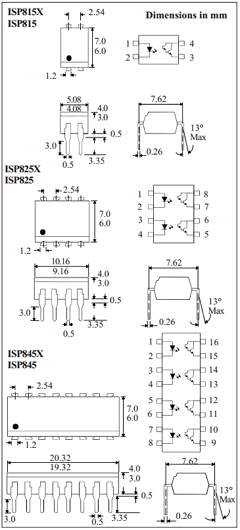 ISP815X Datasheet PDF Isocom 