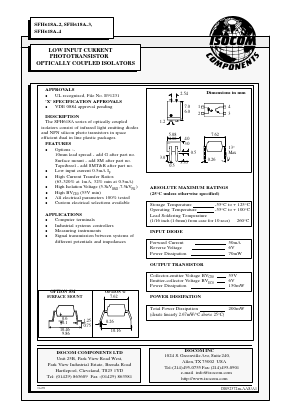SFH618A-2 Datasheet PDF Isocom 