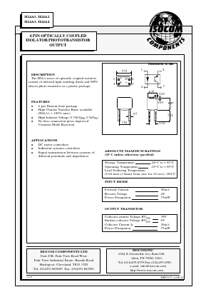H24A2 Datasheet PDF Isocom 