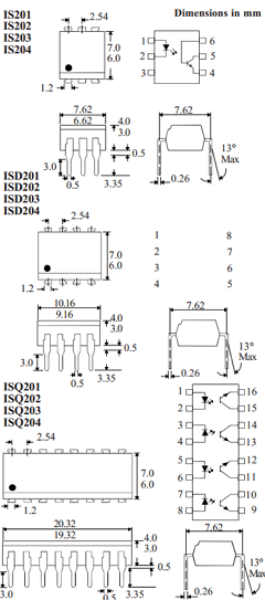 ISQ203 Datasheet PDF Isocom 
