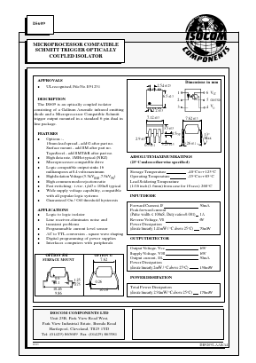 IS609 Datasheet PDF Isocom 