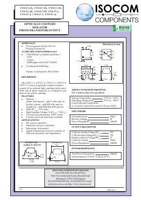 CNY17-4X Datasheet PDF Isocom 