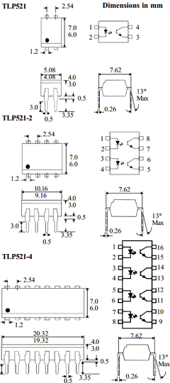 TLP521-2XGB Datasheet PDF Isocom 