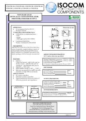 CNY17F-1X Datasheet PDF Isocom 