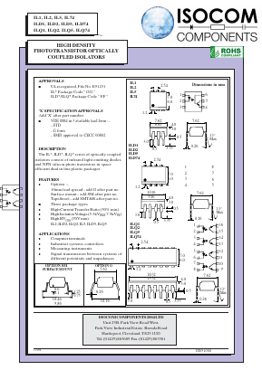 ILD74 Datasheet PDF Isocom 