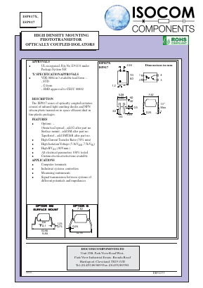 ISP817D Datasheet PDF Isocom 