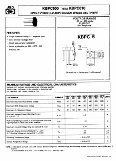 KBPC601 Datasheet PDF Jinan Gude Electronic Device