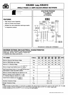 KBU800 Datasheet PDF Jinan Gude Electronic Device