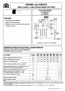 KBU600 Datasheet PDF Jinan Gude Electronic Device