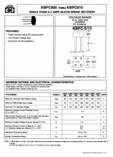 KBPC800 Datasheet PDF Jinan Gude Electronic Device