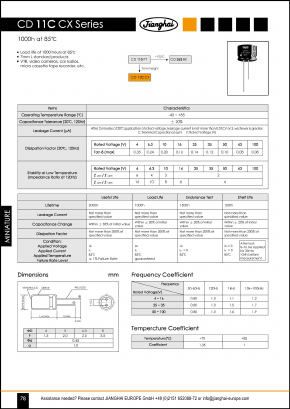 CD11CCX Datasheet PDF Jianghai Europe GmbH