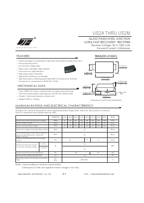 US2K Datasheet PDF Jinan Jing Heng Electronics Co., Ltd.