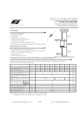 SF58G Datasheet PDF Jinan Jing Heng Electronics Co., Ltd.