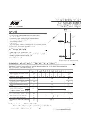 FR103 Datasheet PDF Jinan Jing Heng Electronics Co., Ltd.